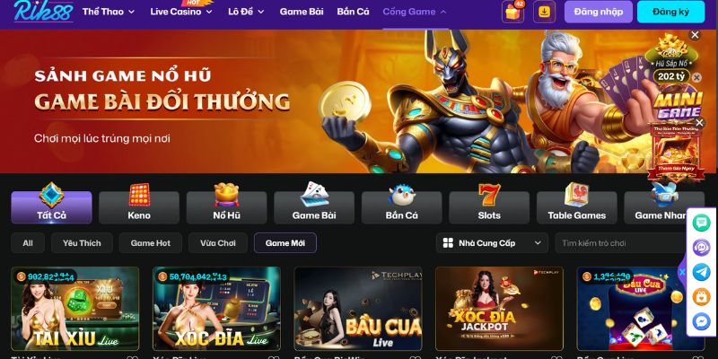 Kho trò chơi đa dạng với nhiều thể loại khác nhau