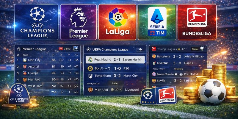 Kqbd tổng hợp dữ liệu bóng đá từ nhiều giải đấu lớn