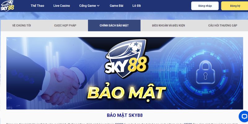 SKY88 với các công nghệ bảo mật tiên tiến